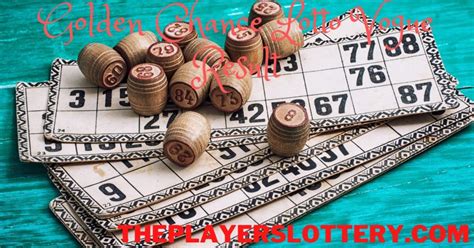 Golden Chance Lotto Vogue Result Today 13 December 2022.
